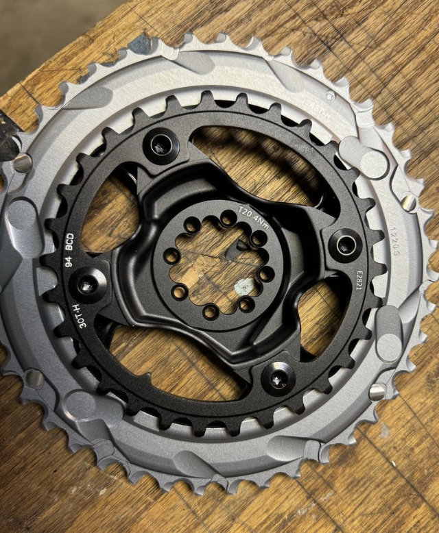Force 43-30 SRAM chainrings and spider 12 speed